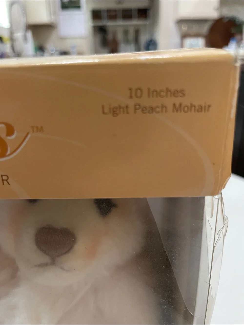 Jewels Light Peach Steiff Teddy Bear with Swarovski Heart Ornament 2007